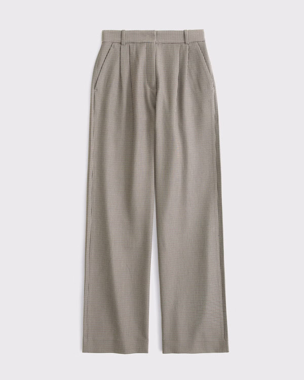 Women's Curve Love A&F Sloane Tailored Wide Leg Pant | Women's Bottoms | Abercrombie.com | Abercrombie & Fitch (US)