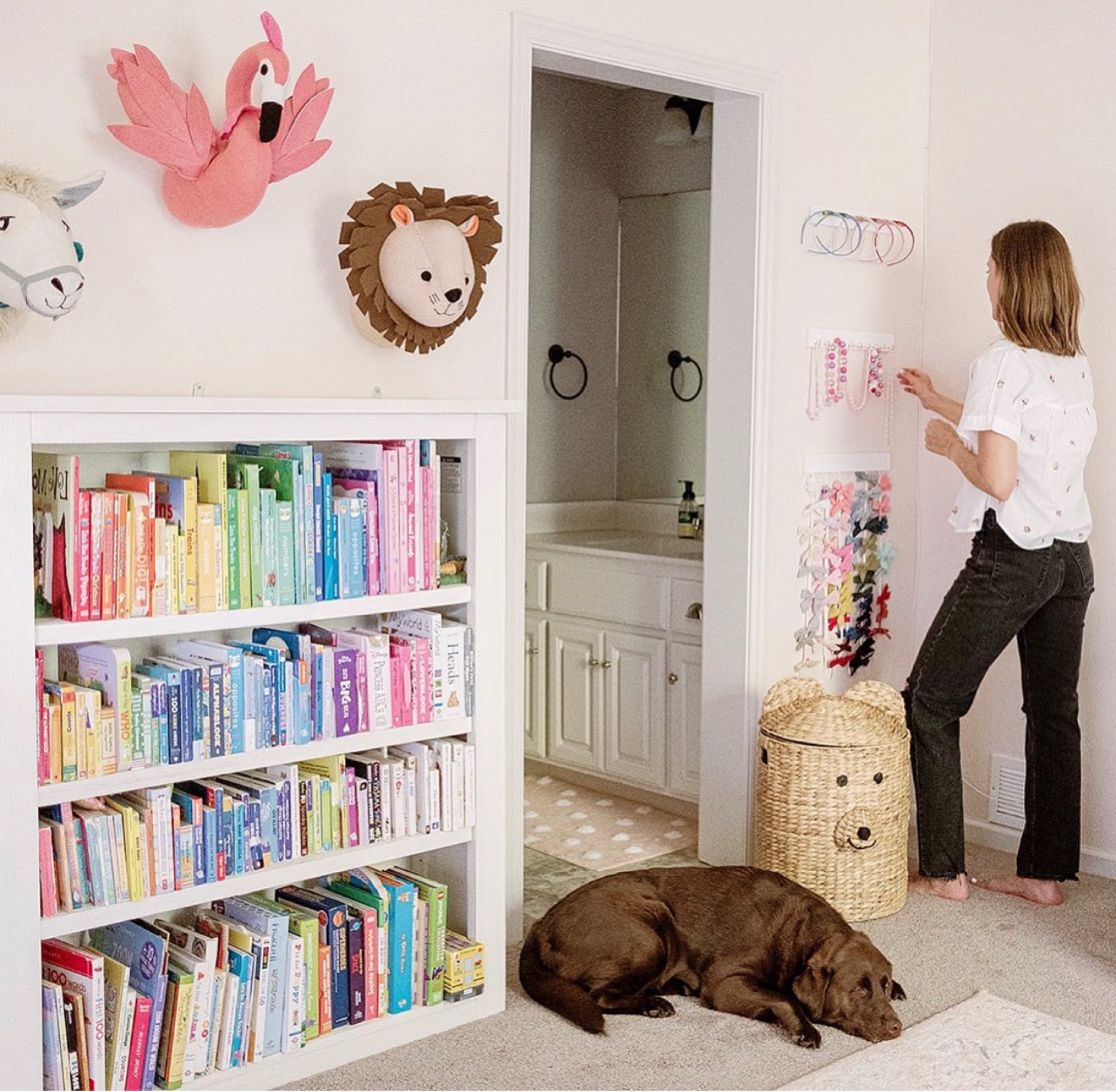  Have you heard? Today is National Dog Day! Don’t want to imagine life without our Daisy. We’ve had her since she was 7 weeks old, but you’d think we rescued her from a life of torture and abuse - a constant nervous wreck. She once legitimately scared herself with her own toot. LOL. 

🌈 This is my little girl’s room. A large bookshelf is key and will never not be useful, plenty of baskets for ALL the baby dolls and stuffed animals and I love this little 🎀 rganizer. Takes advantage of wall space while also serving as some cute decor.

#LTKhome #LTKkids #LTKbaby