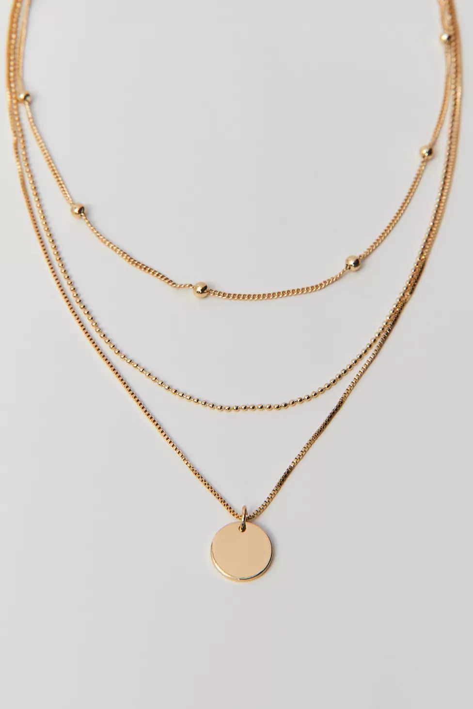 Delicate Disc Layering Necklace | Urban Outfitters (US and RoW)