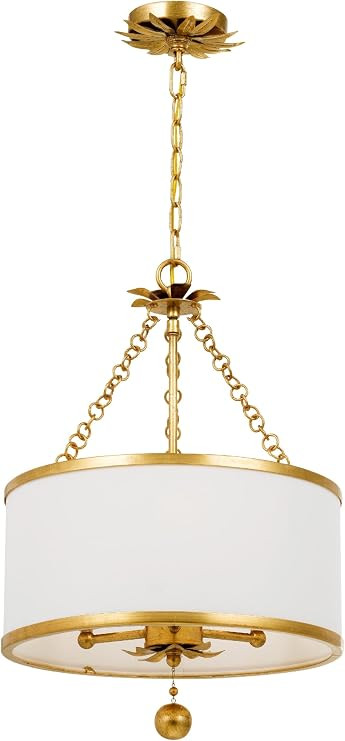 Crystorama Broche 3 Light Antique Gold Chandelier | Amazon (US)