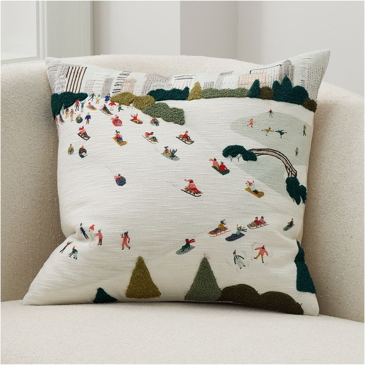 Winter Activities Pillow Cover | West Elm (US)