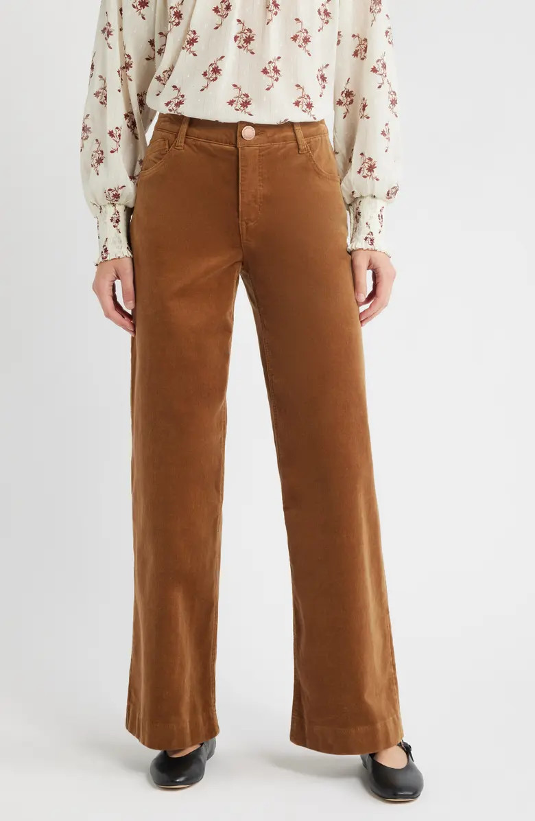 Wit & Wisdom Sam High Waist Wide Leg Corduroy Pants | Nordstrom | Nordstrom