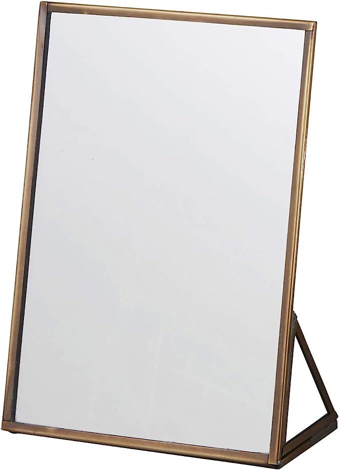 47th & Main Framed Decorative Mirror on Stand, 5" W x 7" L, Brass | Amazon (US)