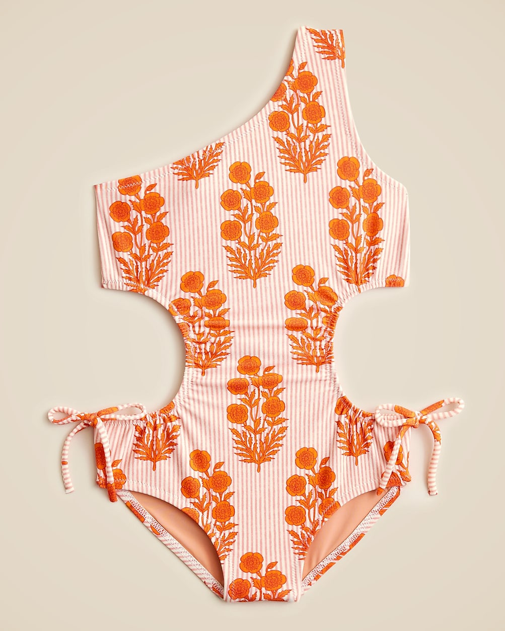 SZ Blockprints™ X Crewcuts one-shoulder cutout one-piece swimsuit | J. Crew US