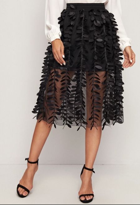 Mesh overlay black midi petal skirt


#LTKSeasonal #LTKstyletip #LTKunder50