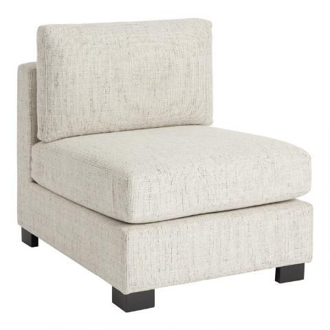 Cream Hayes Modular Sectional Armless Chair | World Market