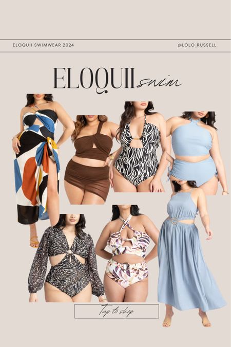 ELOQUII plus size swimwear finds! The cover ups are gorgeous and I love all of the bold prints. Many of them are on sale, too! 

#LTKplussize #LTKsalealert #LTKswim