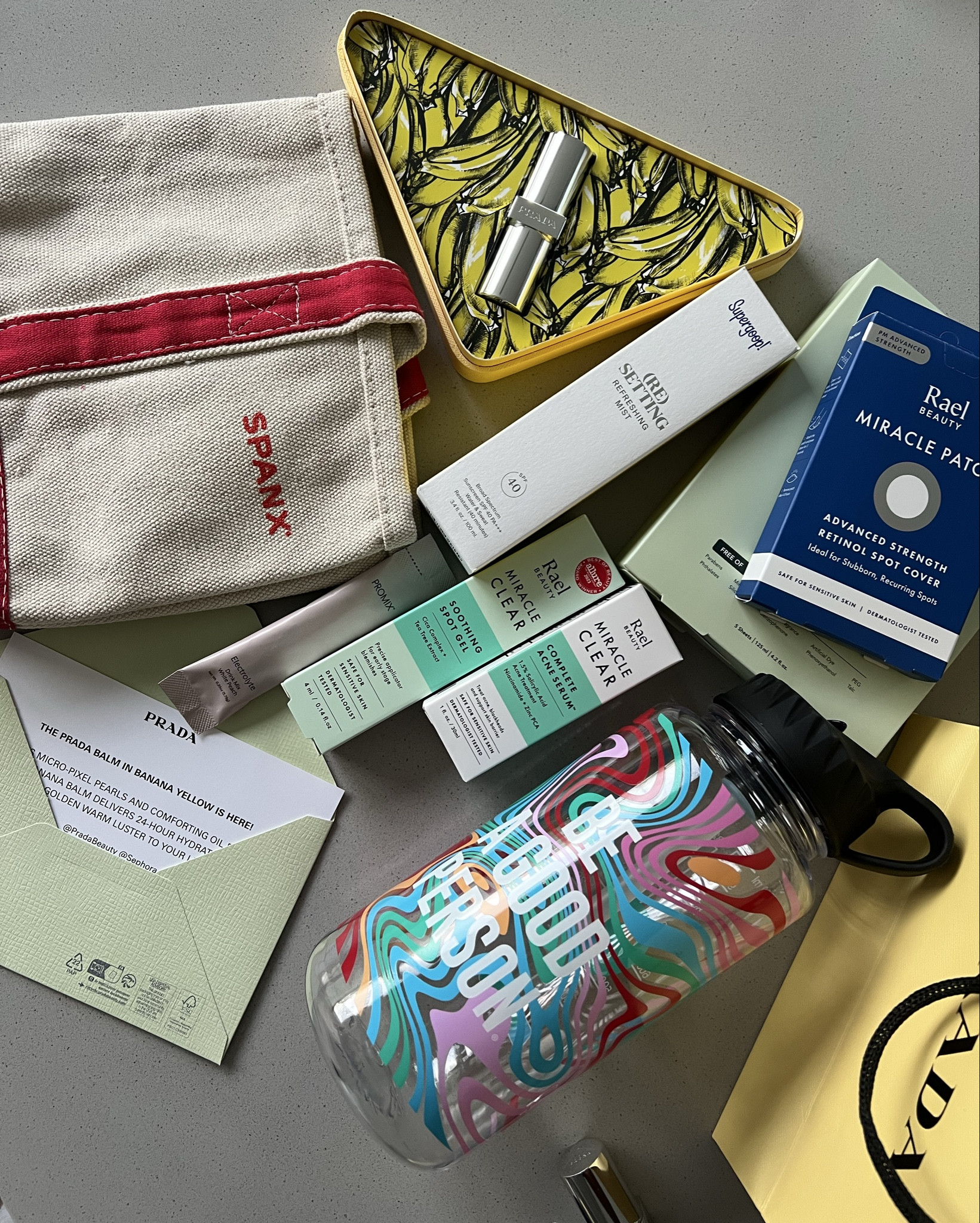 Recent unboxings❣️

Prada lip balm, Rael Beauty miracle patches, retinol spot cover, acne serum, spot gel, epic water filters Nalgene bottle, Supergoop resetting refreshing mist, SPANX sheer sense mid thigh short, unlined bralette, sculpting transform open bust mid thigh shapewear short

#LTKBeauty #LTKFindsUnder100 #LTKTravel