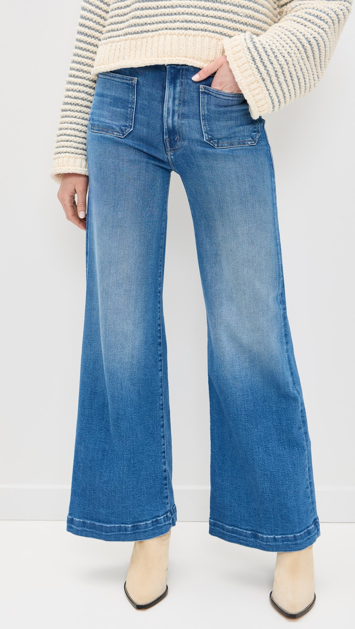 Hustler Roller Patch Pocket Sneak Jeans | Shopbop