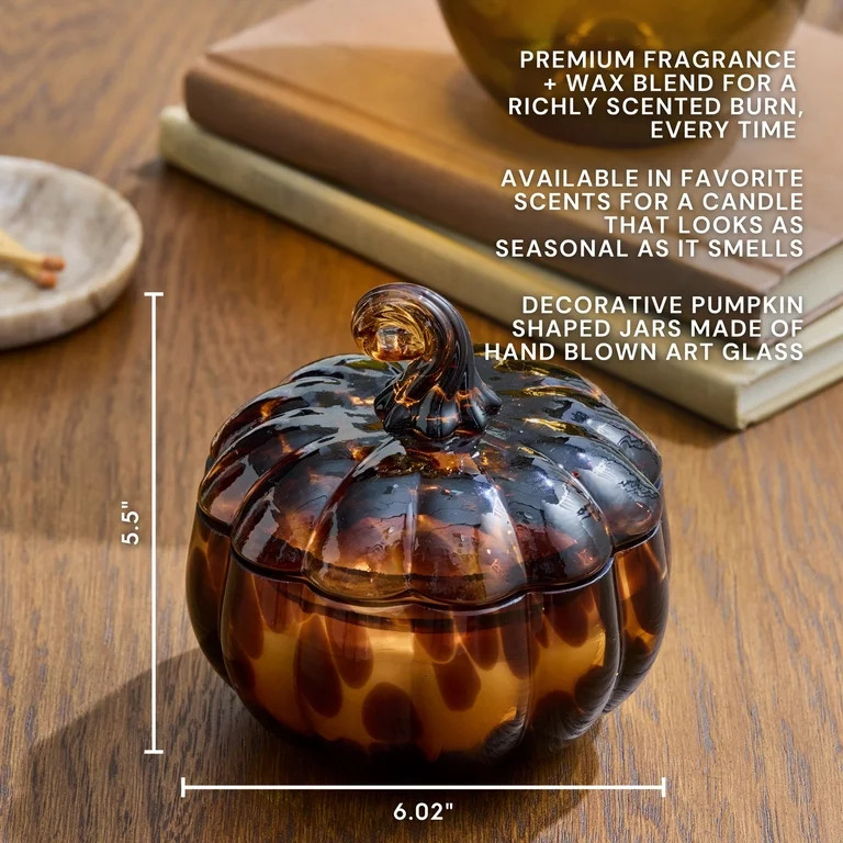 Better Homes and Gardens Farm Apple Pumpkin Scented 2 Wick Confetti Figural Pumpkin Jar Candle 8 ... | Walmart (US)