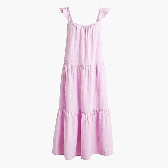 Ruffle-strap gauze maxi dress | J.Crew Factory