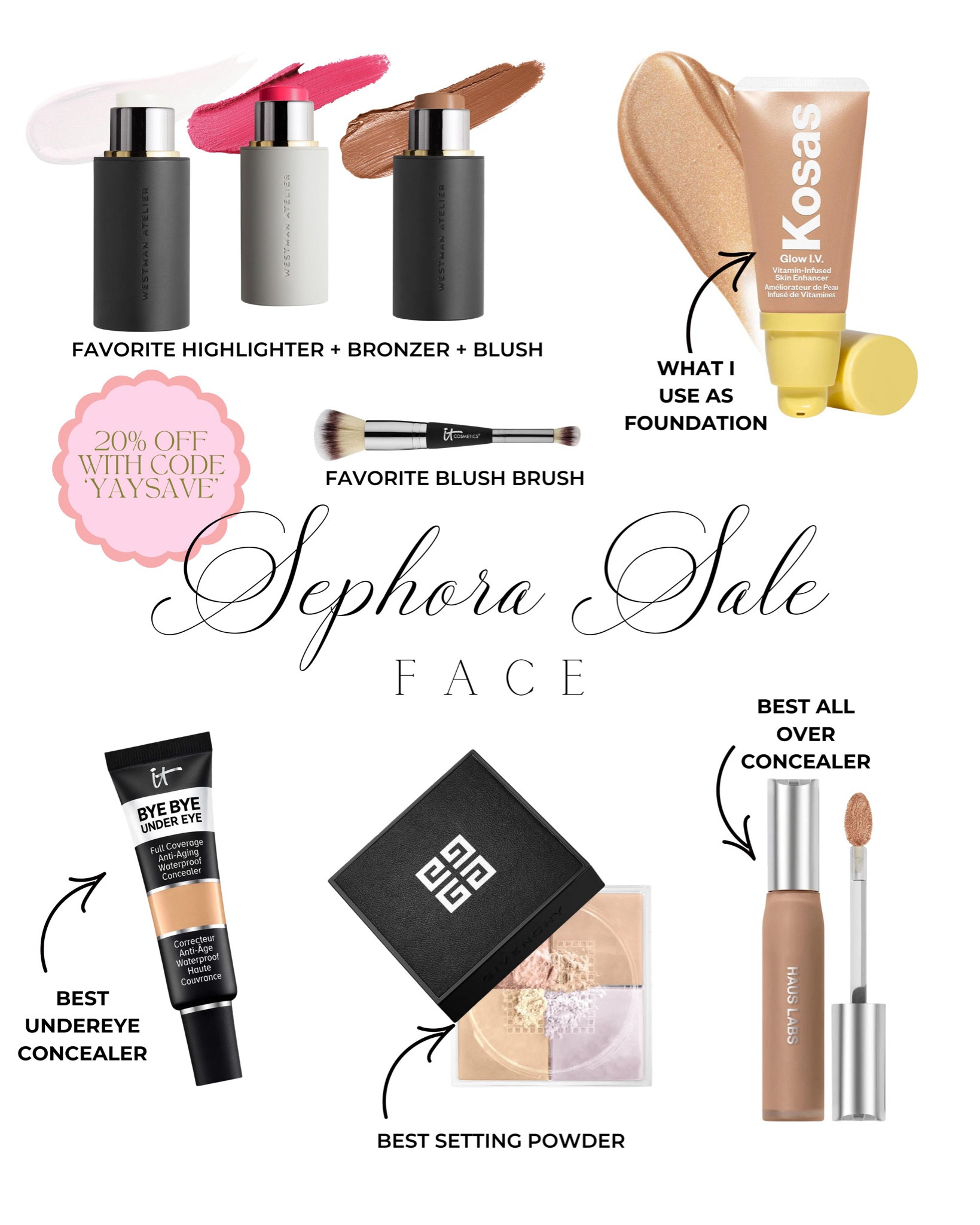 I love a dewy look so keep in mind, all these products help me achieve that look! I LOVE all these products and use them everyday!

SHADES-
WA Blush: Dou Dou & Poppet
WA Bronzer: Ganache 
*This is super dark but I like the tone of it and I use a lighter brush to buff it out!
WA Highlighter: Lit

Spring 2024 Sephora Spring Savings Event


#LTKbeauty #LTKsalealert #LTKxSephora