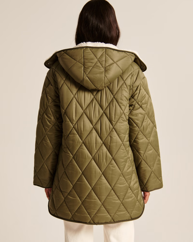 Quilted Sherpa Liner Jacket | Abercrombie & Fitch (US)
