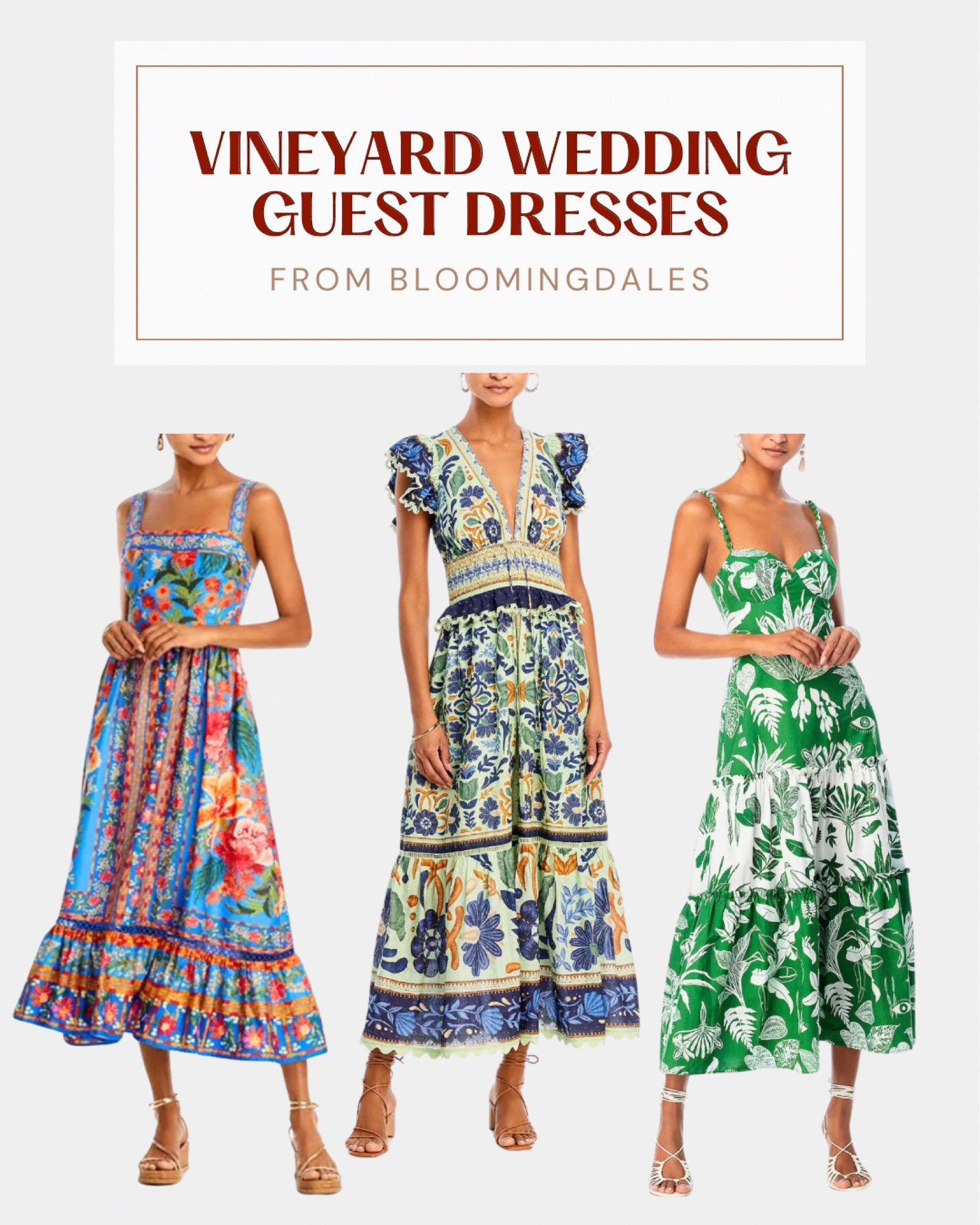Romantic vineyard wedding guest dresses 💃🍷 Vibrant floral midis and maxis are perfect for spring and summer ceremonies in Napa Valley, as well as an elevated date night dress or vacation outfit in wine country!

Tons of great Farm Rio options at Bloomingdale’s!



#LTKtravel #LTKSeasonal #LTKwedding
