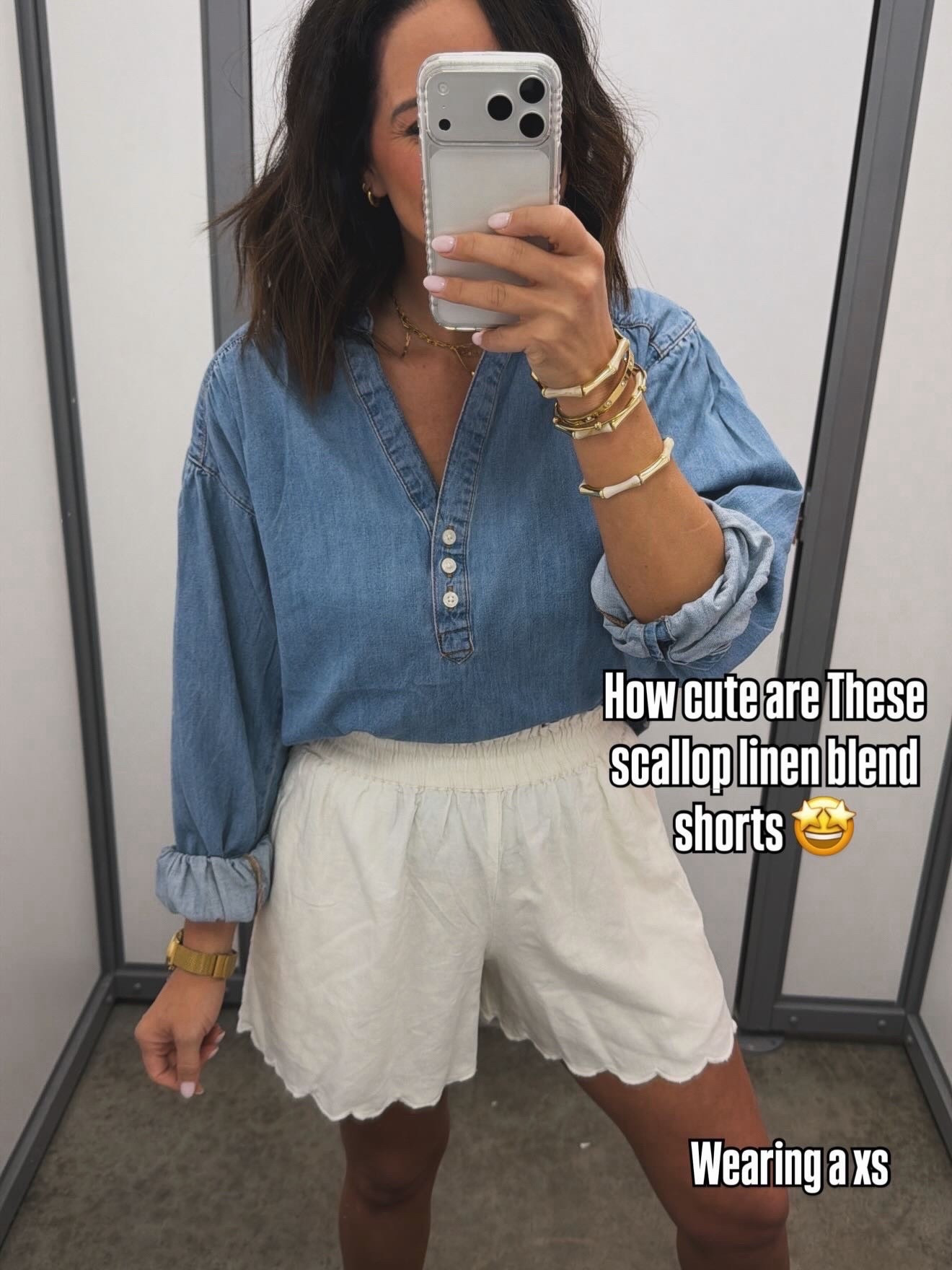 how cute are these scallop linen blend shorts 🤍
so good for spring & summer and the fit is 👏

@walmart wearing an xs

walmart linen shorts, scallop shorts outfit, neutral summer outfit, casual everyday style, lightweight summer outfit, affordable fashion finds

#walmartfinds #summeroutfit #casualstyle #affordablefashion #ltkstyle