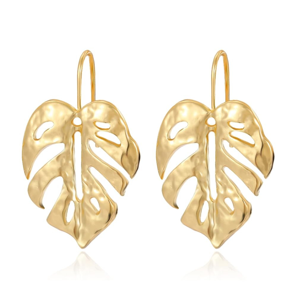 Bohemian Plant Leaf Drop Dangle Earrings Unique Monstera Leaves Dangle Earring Fashion Jewelry fo... | Amazon (US)