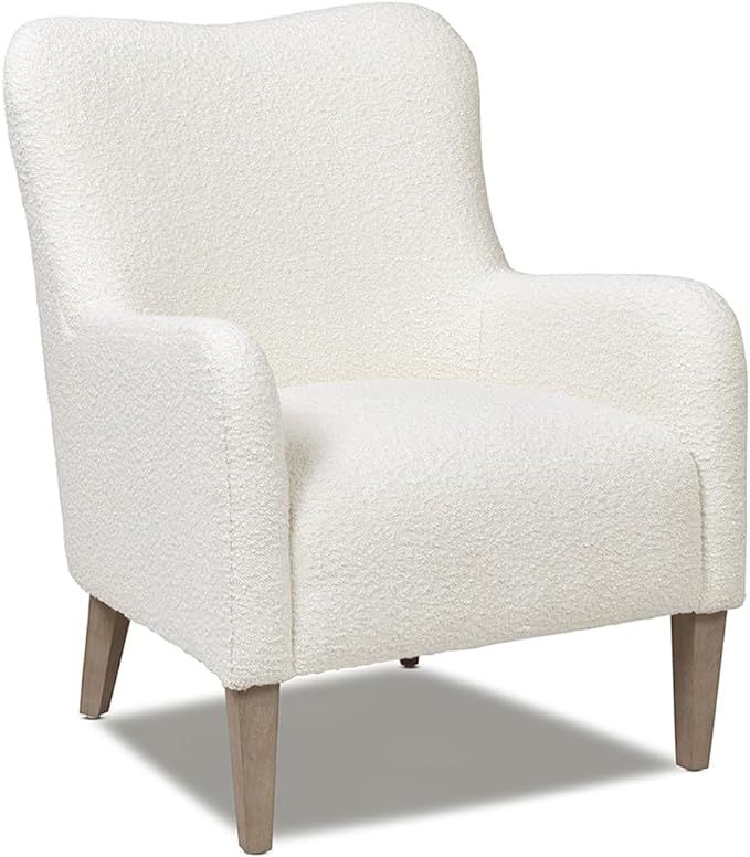 Jennifer Taylor Home Nimbus Curved Accent Chair, Ivory White Boucle | Amazon (US)