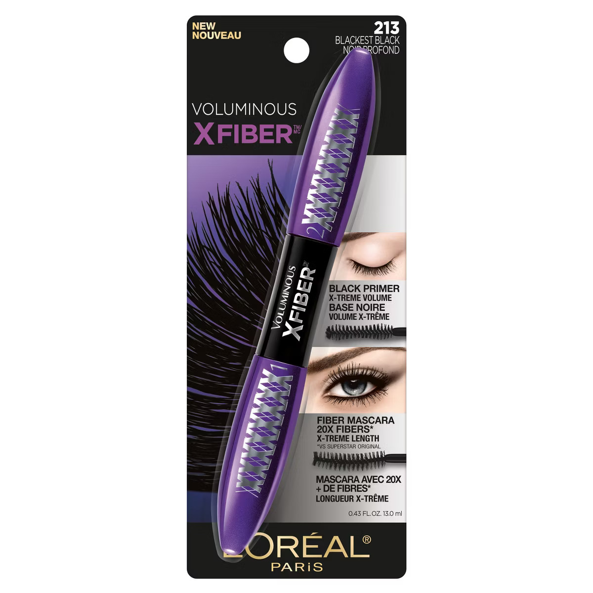 L'Oreal Paris Voluminous X Fiber Waterproof Mascara - 0.43 fl oz | Target