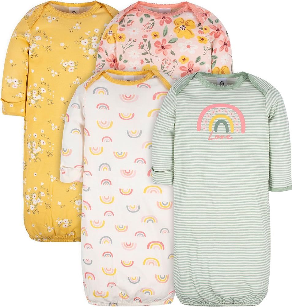 Unisex Baby Boy and Girls 4-Pack Sleeper Gown | Amazon (US)