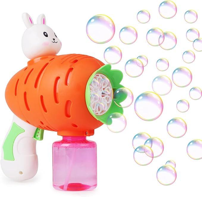 SULOLI Easter Bunny Bubble Gun, Bubble Guns Kit Rabbit Bubble Machine Electric Bubble Outdoor Toy... | Amazon (US)