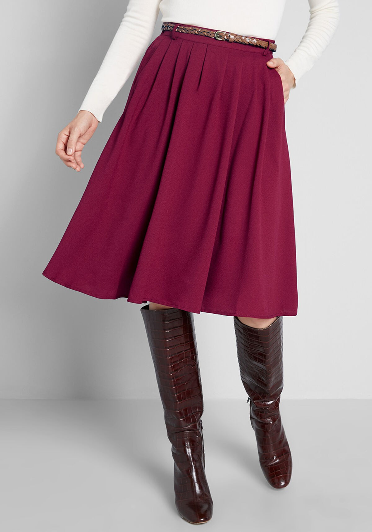 Breathtaking Tiger Lilies Midi Skirt | ModCloth Inc. (App)