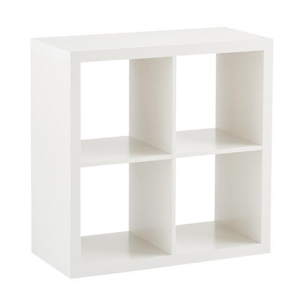 4-Cube Cubby Shelving White | The Container Store