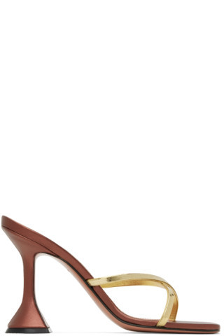 Brown Henson Heeled Sandals | SSENSE