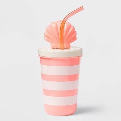 17 fl oz Tumbler with Figural Shell Lid Pink - Sun Squad™ | Target