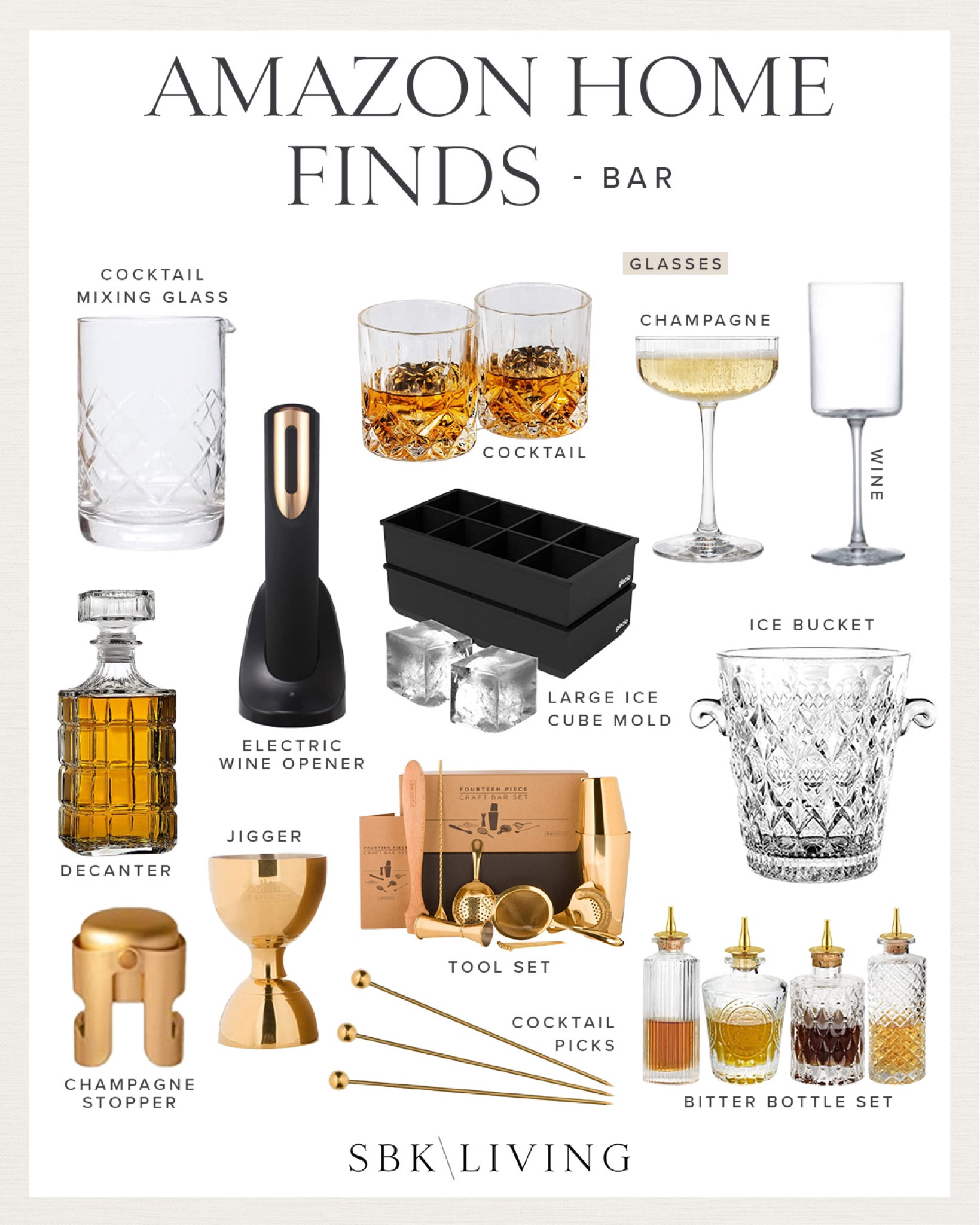 BAR \ Amazon home finds - bar🥃🍾🥂

Kitchen
Entertaining
Home decor 

#LTKunder50 #LTKhome