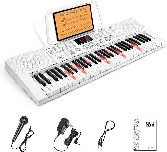Vangoa VGK611 Piano Keyboard for Beginner, 61 Keys Electric Keyboard Piano Portable Music Keyboar... | Amazon (US)