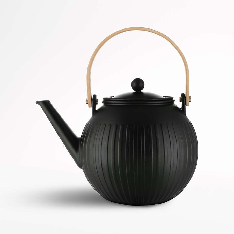 Bodum Ceramic Douro Matte Black Teapot + Reviews | Crate & Barrel | Crate & Barrel