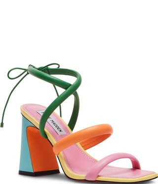 Steve Madden Punctual Colorblock Leather Strappy Sandals | Dillard's | Dillard's