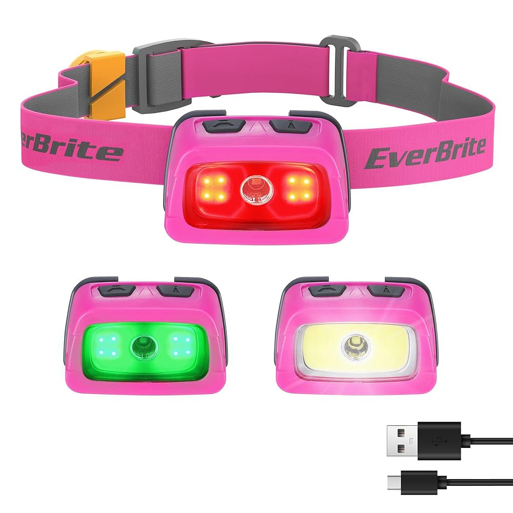 EverBrite Rechargeable Headlamp, 350 Lumens Headlamp with Red Light and Memory Function, 7 Modes ... | Amazon (US)