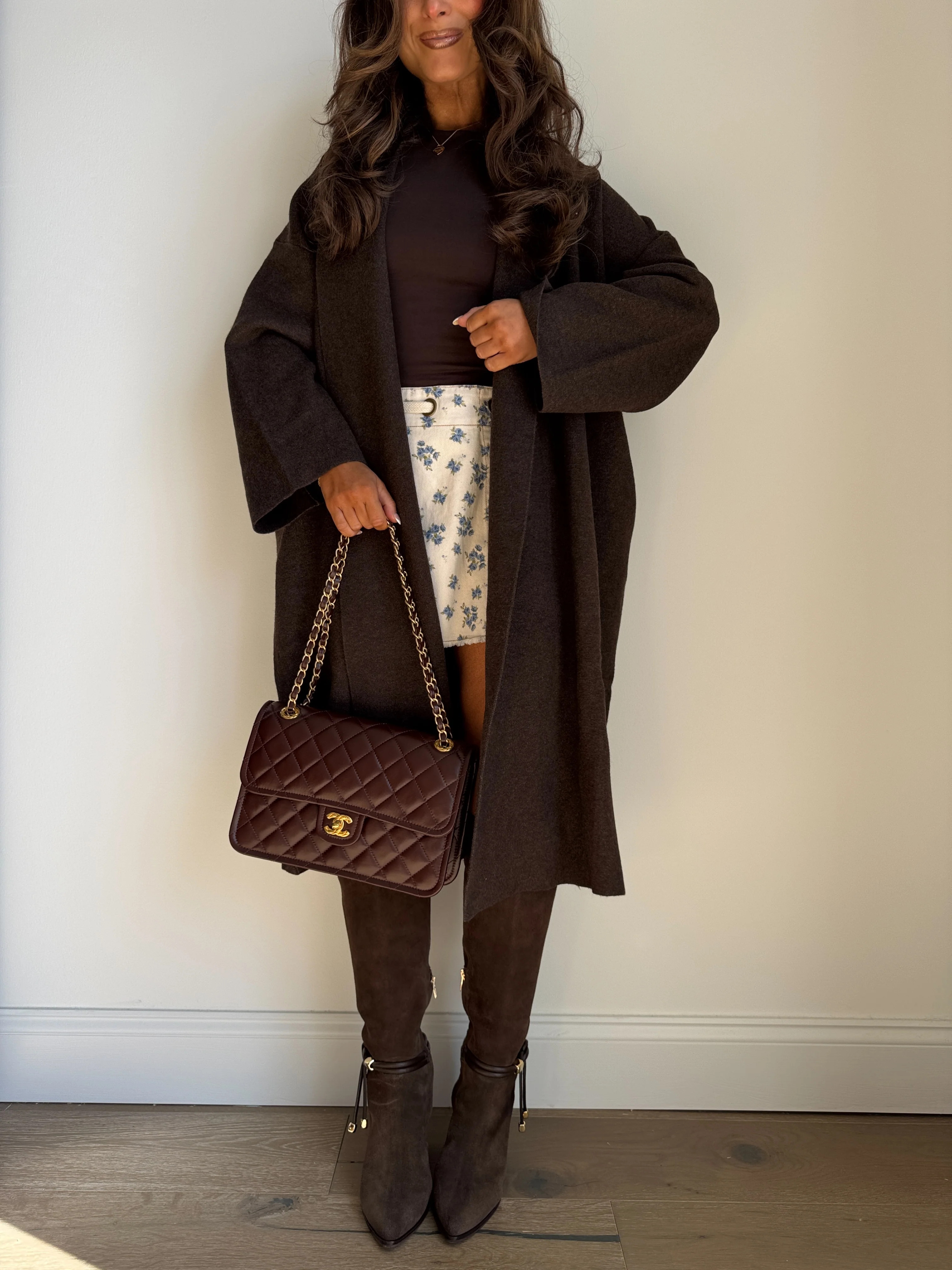 Chocolate Chunky Sweater Coat Cardigan | Shop Your Darling Style