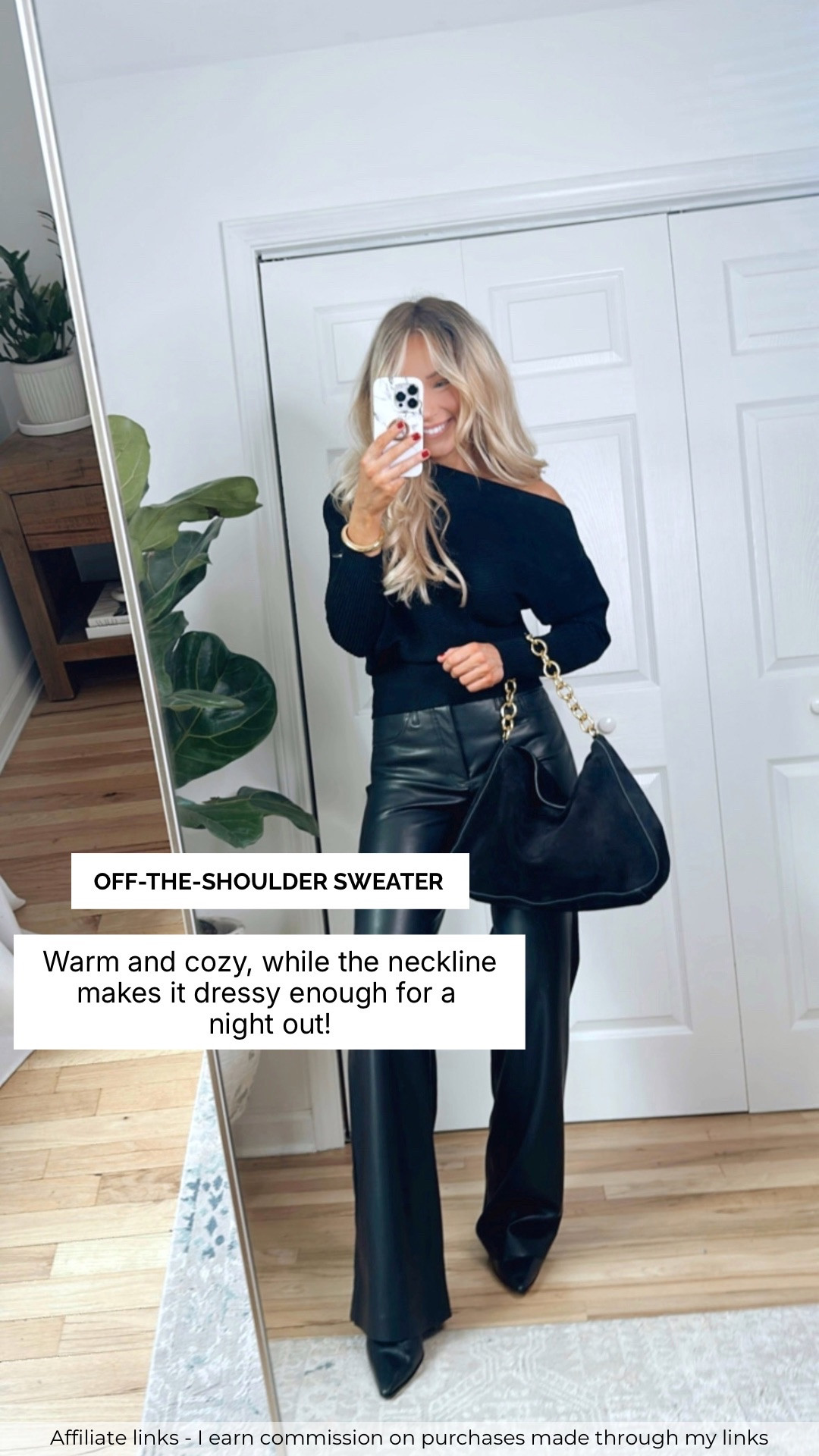 Affiliate links - I earn commission on purchases made through my links

Black off the shoulder sweater