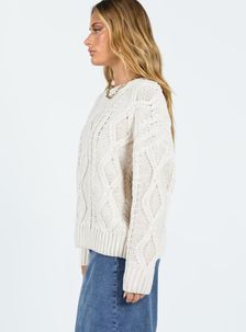 Anaya Oversized Sweater Beige | Princess Polly US