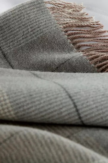 Peacock Alley York Plaid Fringe Throw Blanket | Anthropologie (US)