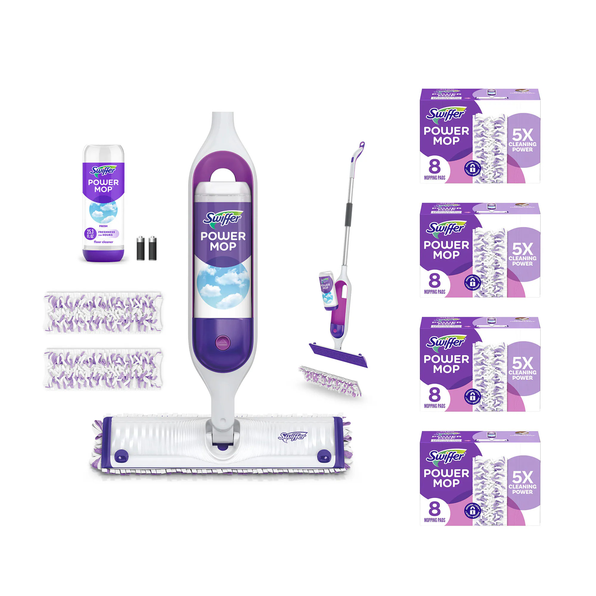 Swiffer PowerMop Starter Kit and 4 Boxes of Mop Pad Refills one_size | Lowe's