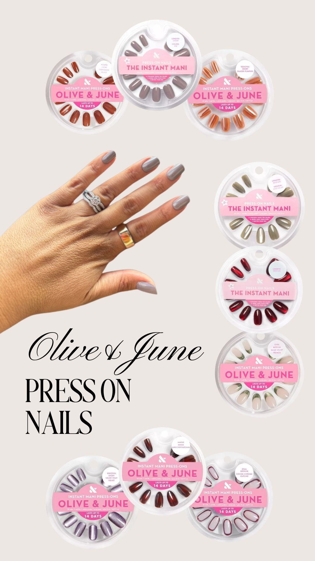 At-home mani magic ✨ These Olive and June press-ons are my go to for salon quality nails in minutes — no dry time, no mess, just flawless 💅 Linking my favorite styles! #ad #oliveandjunepartner @target @oliveandjune #target #diymani #diynails #targetpartner

#LTKFindsUnder50 #LTKBeauty #LTKSeasonal