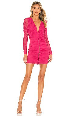 superdown Heidi Ruched Mini Dress in Pink from Revolve.com | Revolve Clothing (Global)