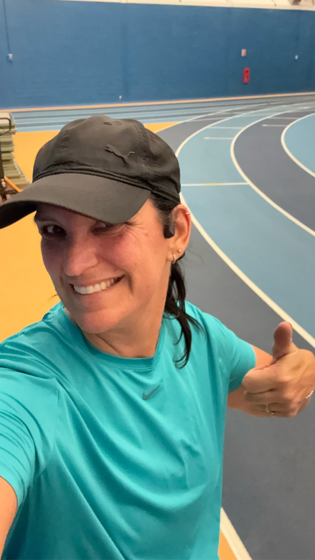 My go to outfit to do a 5k run inside at the track with leggings that don’t roll down and a supportive bra! 

#LTKcurves #LTKfitness #LTKmidsize