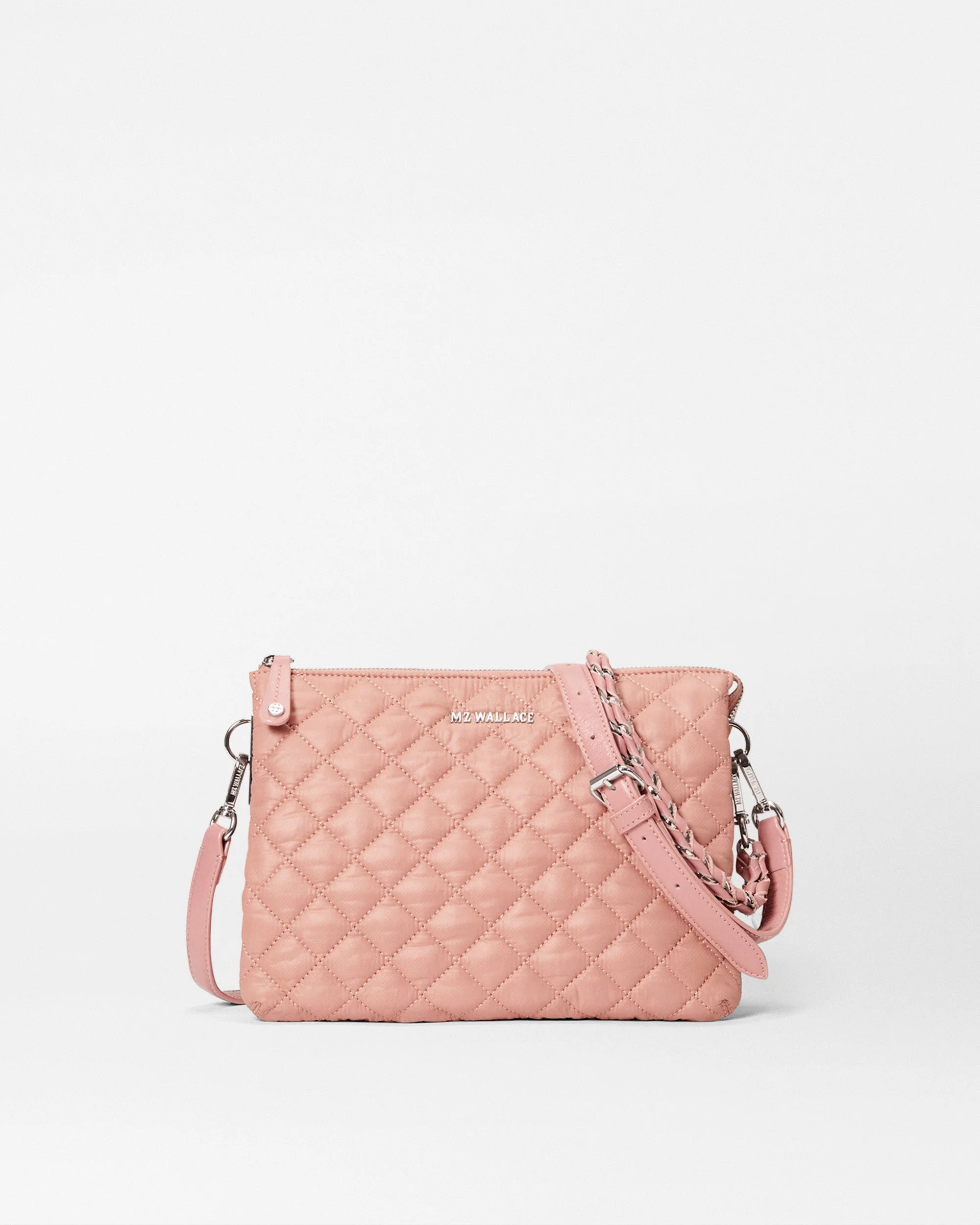 MZ Wallace Dusty Rose Pink Large Crosby Pippa Crossbody Handbag | MZ Wallace | MZ Wallace