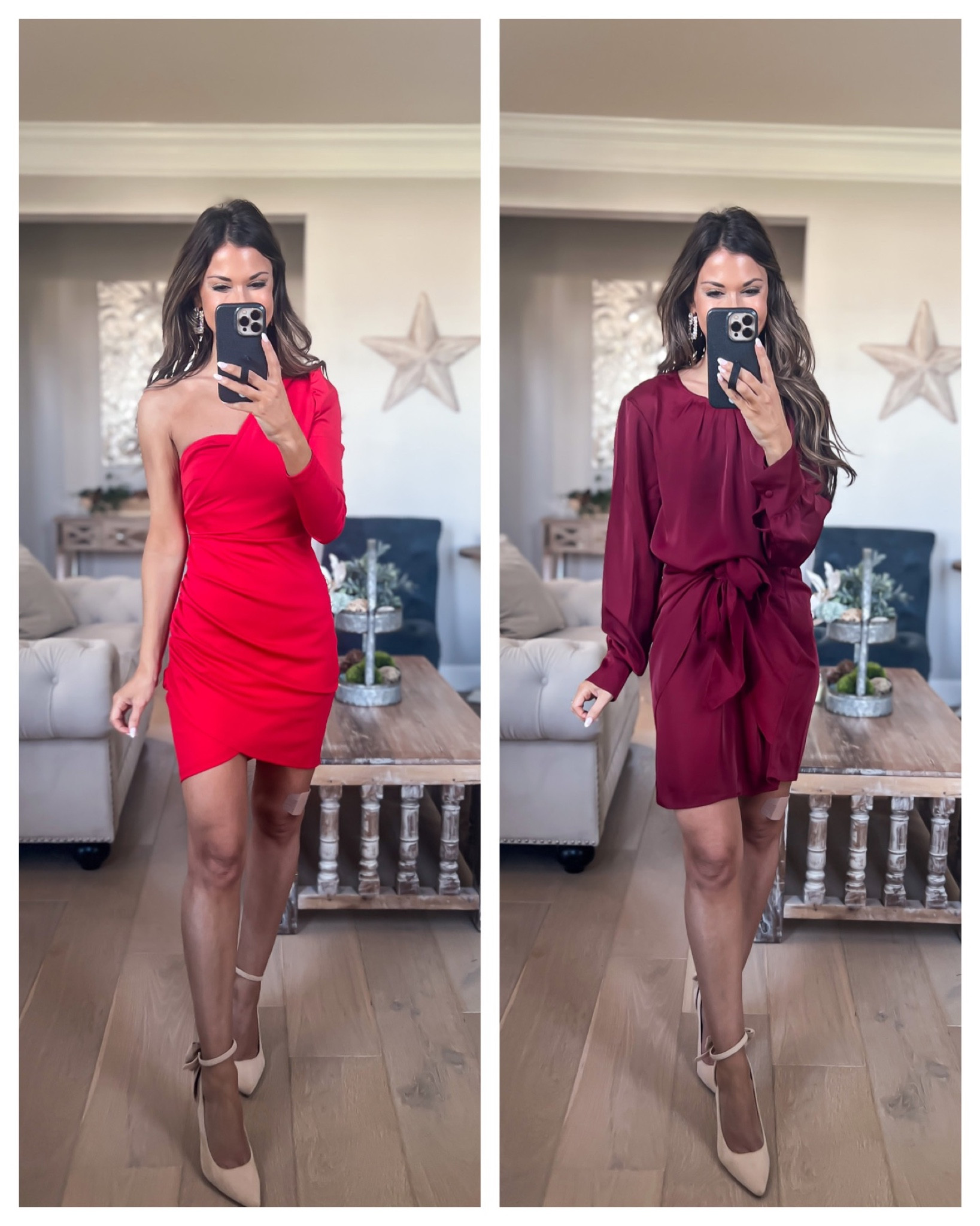 One shoulder dress//xs//satin dress//small due to size selection//tts//5’1//heels//sized up 1/2//

Holiday outfits
Red dresses

#LTKsalealert #LTKHoliday #LTKunder50
