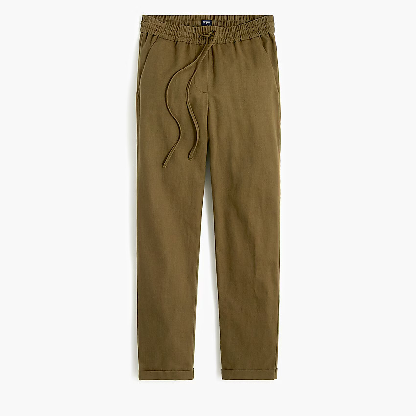 Linen-cotton drawstring pant | J.Crew Factory