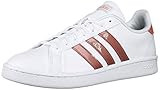 adidas Women's Grand Court Sneaker, White/raw Pink/light granite, 10 M US | Amazon (US)