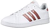 adidas Women's Grand Court Sneaker, White/raw Pink/light granite, 10 M US | Amazon (US)