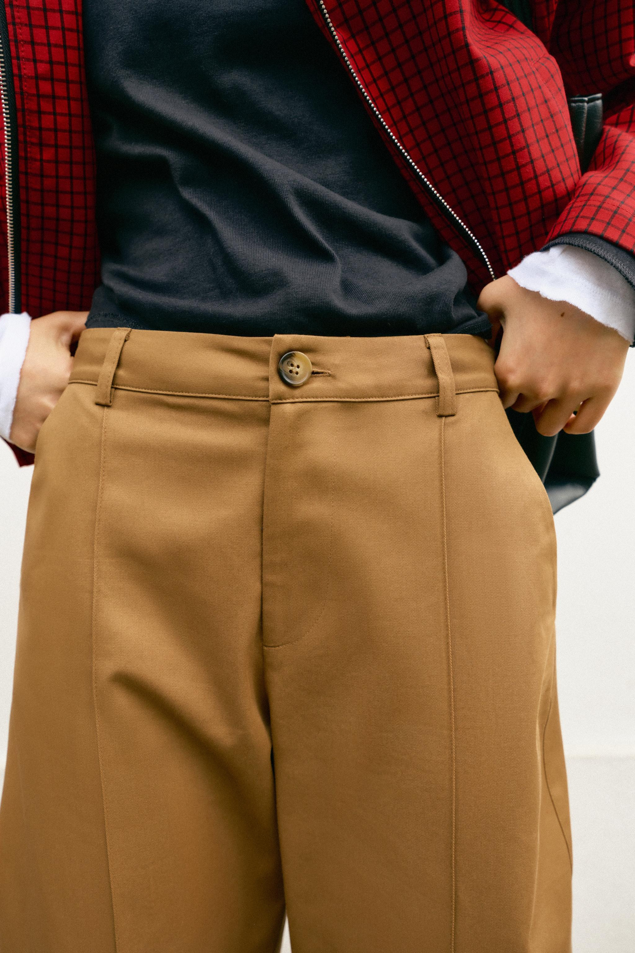 BARREL PANTS WITH STITCHED SEAM | Zara US