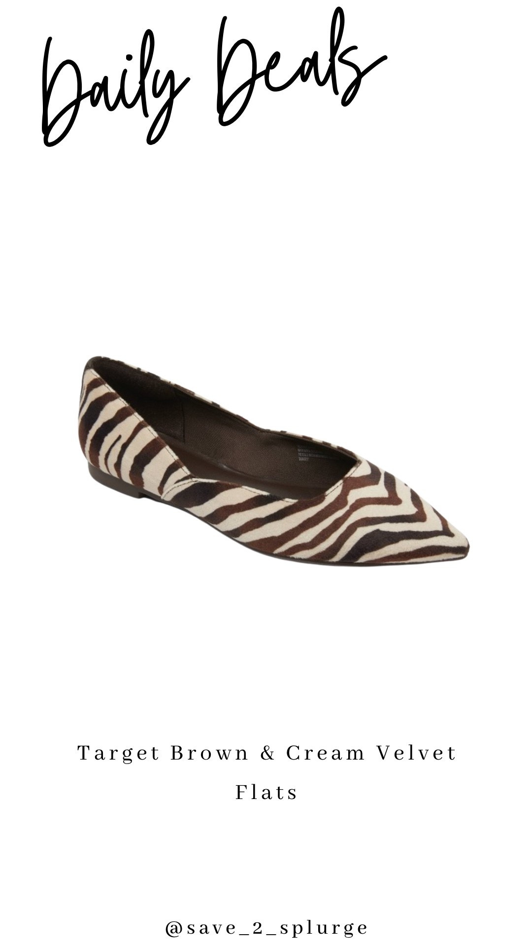 Sale Alert

Target Brown & Cream Velvet Flats

#LTKSeasonal #LTKWorkwear #LTKSaleAlert