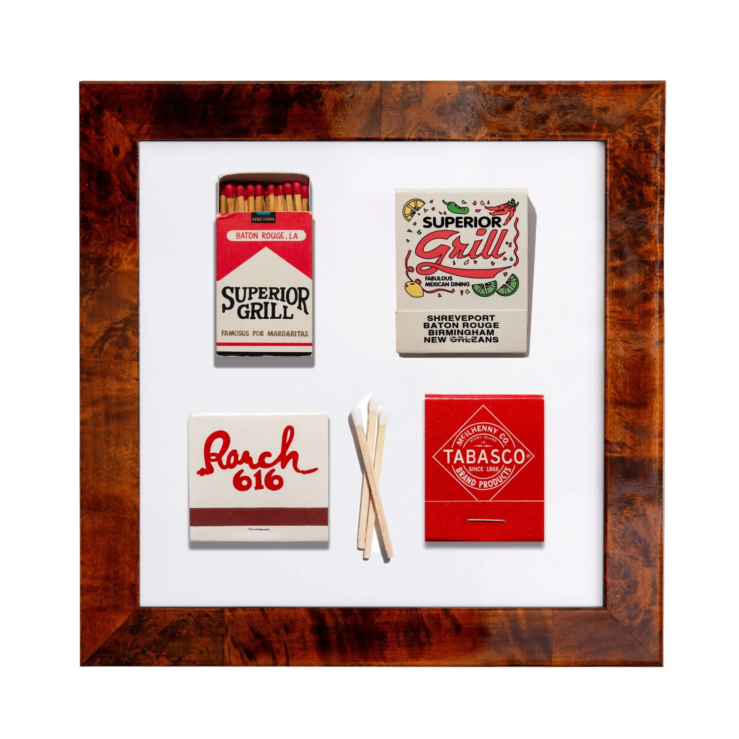 Build Your Own Matchbook Collage - Framed Print Matchbook - Gift - Match South | Match South