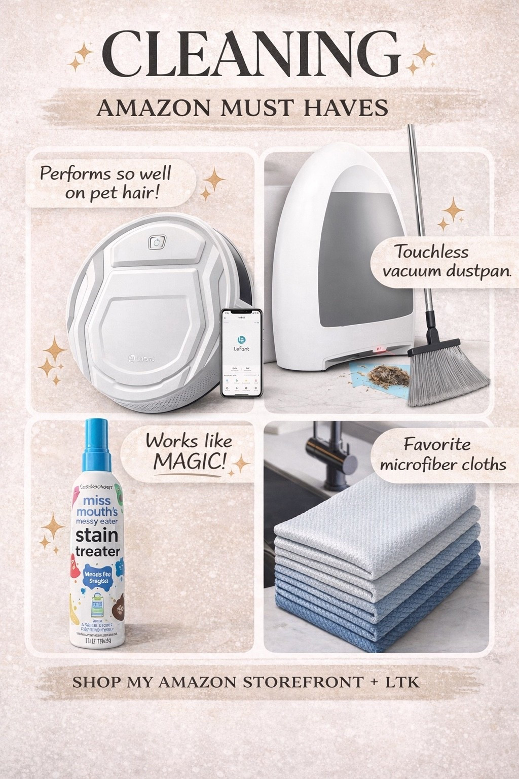 ✨ Cleaning made simple ✨
These are my go-to Amazon must haves for keeping everything fresh, quick, and stress-free—especially for pet hair, stains, and everyday messes.

#LTKmorningroutine #LTKHome #LTKSaleAlert